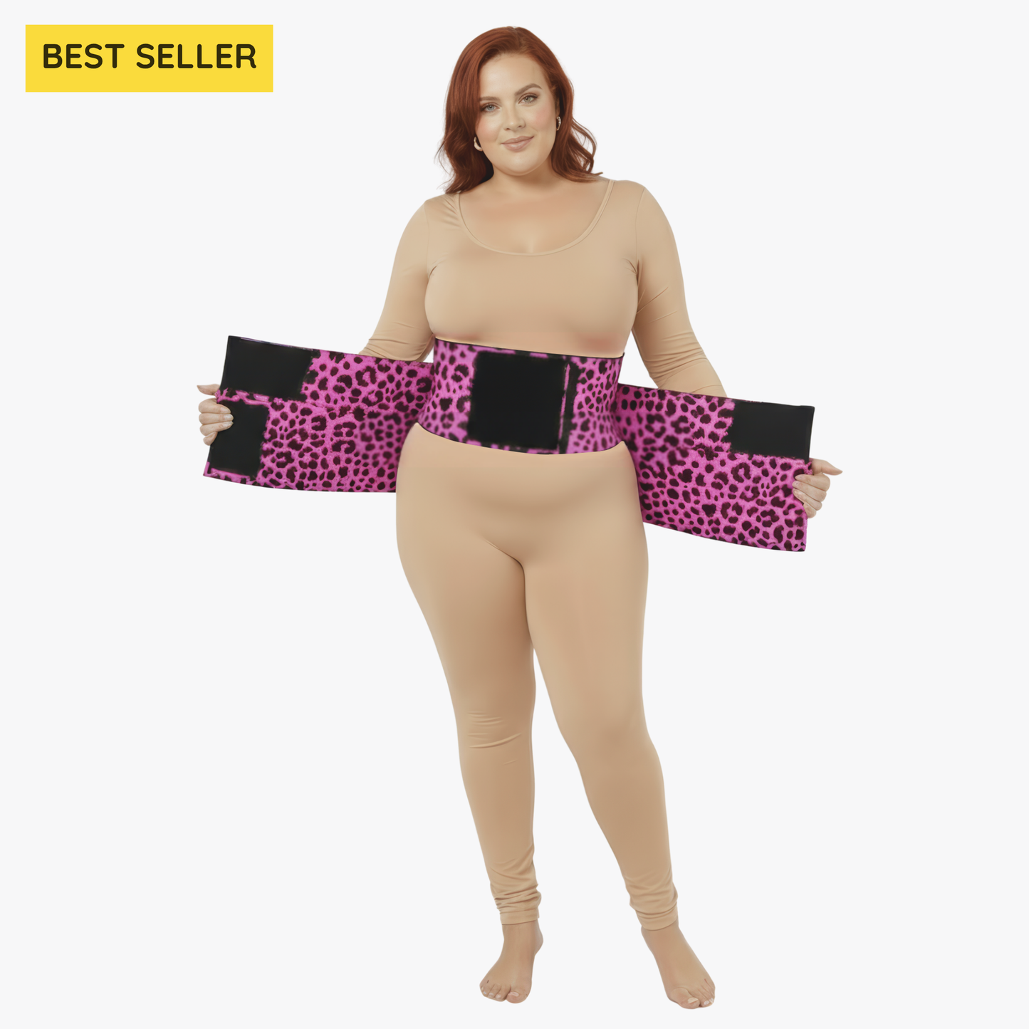 VelCoreTech™ waist trainer with industrial-grade velcro & compression