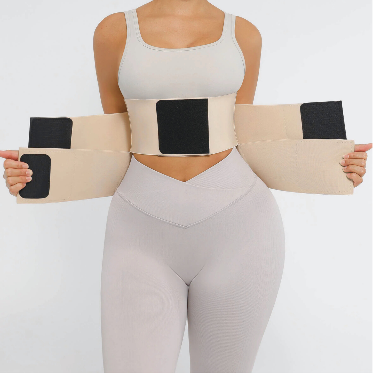 VelCoreTech™ waist trainer with industrial-grade velcro & compression